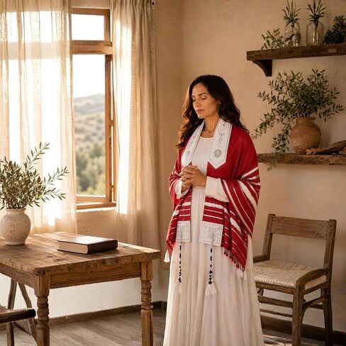 The Holy Promise Messianic Prayer Shawl-72 x22 Christian Tallit with Biblical Verses-Includes Carrying Bag in Saudi Arabia