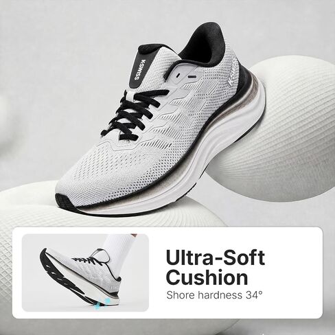 K-Swiss Men's Shadx Running Shoe - Cushioned Wide Lightweight Comfort Shoe Gym Walking Sneakers in Kuwait