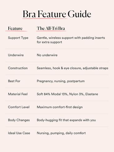 HATCH The All-Tri Maternity & Nursing Bra, Seamless & Wireless with Pull-Down Design & Adjustable Straps in Kuwait