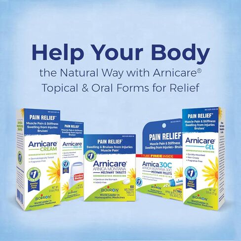 Boiron Arnicare Gel for Relief of Joint Pain, Muscle Pain, Muscle Soreness, and Swelling from Bruises or Injury - Non-greasy and Fragrance-Free - 1.5 oz in Kuwait