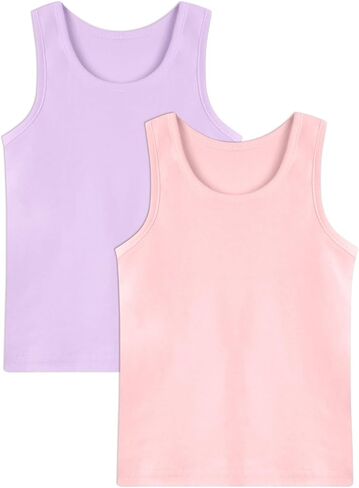 2 Pack Boys Girls Tank Tops Cotton Undershirts Sleeveless Crew Neck Kids Tank Tops for Toddlers in Saudi Arabia