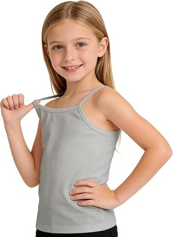 Girls Undershirts Toddler Cami Camisole Tank Tops Elastic Spaghetti Straps Sleeveless Cotton Tank Top for Kids in Saudi Arabia