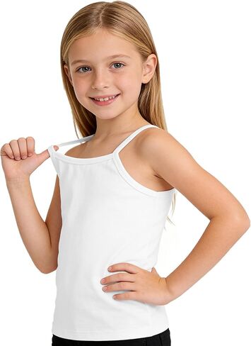 Girls Undershirts Toddler Cami Camisole Tank Tops Elastic Spaghetti Straps Sleeveless Cotton Tank Top for Kids in Saudi Arabia