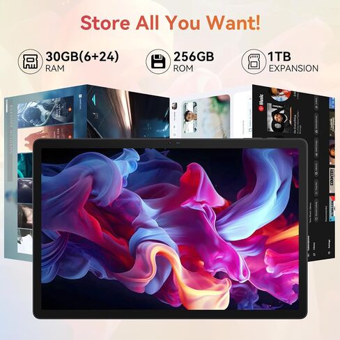 Android Tablet, 10.1 Inch Touch Screen Tablet, Octa Core Tablet with Dual Cameras, 8GB RAM 64GB ROM 1TB Expand Android 14 Tablet, Tablet with 2.4G+5G WiFi, Bluetooth, 5000mAh Battery in Saudi Arabia