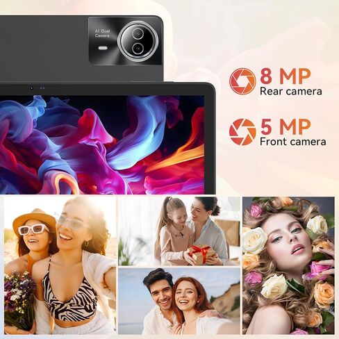 Android Tablet, 10.1 Inch Touch Screen Tablet, Octa Core Tablet with Dual Cameras, 8GB RAM 64GB ROM 1TB Expand Android 14 Tablet, Tablet with 2.4G+5G WiFi, Bluetooth, 5000mAh Battery in Saudi Arabia
