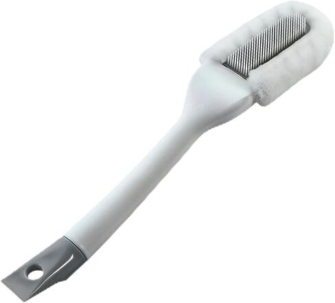 Professional Shoe Cleaning Brush Long Handle - Dual-Action Soft Bristle Shoe Scrubber for Sneakers, Leather, White Shoes | U-Shaped Head & Pointed Tip | Hanging Hole Design (White) in Saudi Arabia