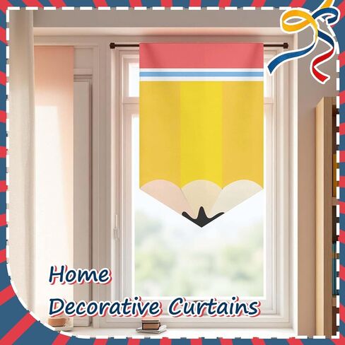6 Pcs Pencil Design Classroom Curtains,Back to School Window Valances,Cartoon Colorful Window Decor for Shelves,Kindergarten,Daycare,Primary School,Bedroom and Playroom in Saudi Arabia