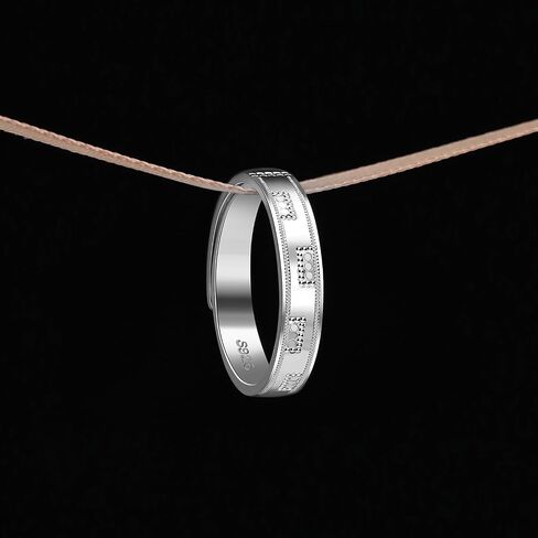 Meissa Silver Rings for Men Wide Sterling Silver Engagement Wedding Band Comfort Fit Unisex Personalized Engraved Male Ring Size Adjustable From 6 to 10 in Saudi Arabia