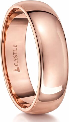 Lightweight Gold Mens Womens Wedding Band Solid 10K/14K/18K Rose/White/Yellow Gold Half Round Light Ring 5mm Wide in Kuwait