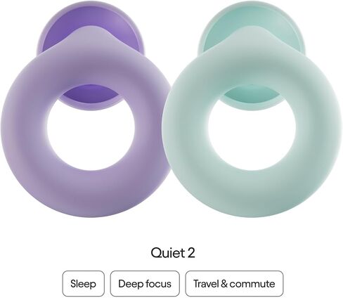Loop Earplugs Quiet Bundle (2-Pack) - Flexible Reusable Ear Plugs for Sleep, Focus, Travel & Noise Sensitivity | Comfy Adjustable Fit | 24 dB Noise Reduction in Kuwait