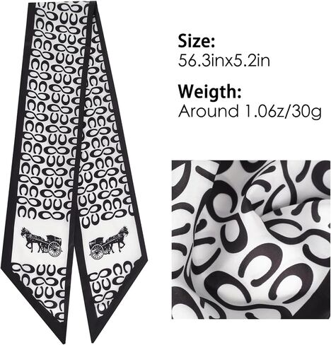 Long Silk Like Hair Scarf Purse For Handbags Head Satin scarf For Women Neck Scarves Gift 7"" x 59"" in Saudi Arabia