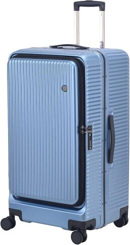 Kaleenie 29 Inch Luggage with Expansion and Side Opening Design, 50 * 31(35)*76cm, 117L~133L Lightweight ABS+PC Hardshell Checked Suitcase, Gray in Saudi Arabia