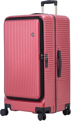 Kaleenie 29 Inch Luggage with Expansion and Side Opening Design, 50 * 31(35)*76cm, 117L~133L Lightweight ABS+PC Hardshell Checked Suitcase, Gray in Kuwait