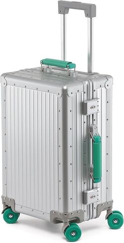 All Aluminum Carry On Luggage 22x14x9 Airline Approved, Hard Shell Carry On Suitcase, Zipperless Luggage with Spinner Wheels for Business Trave (Titanium Gold, 20in) in Kuwait