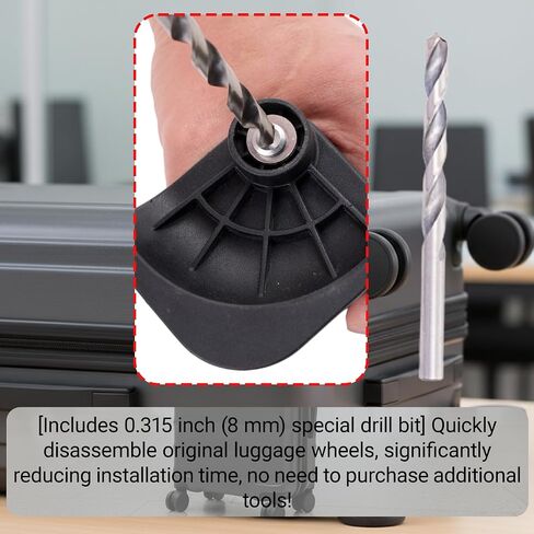 Luggage Wheels Replacement 2Pack - Durable Quiet TPU Wheels, Universal Fit for Samsonite, Ricardo & American Tourister Suitcases (2pack) in Saudi Arabia