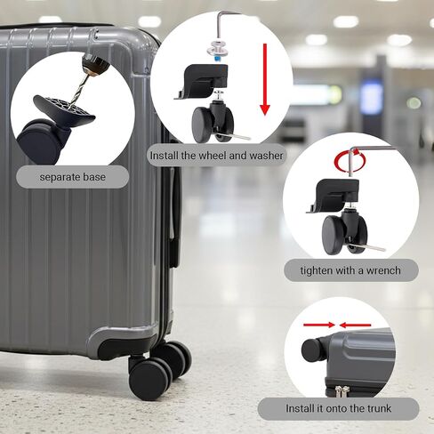 Luggage Wheels Replacement 2Pack - Durable Quiet TPU Wheels, Universal Fit for Samsonite, Ricardo & American Tourister Suitcases (2pack) in Saudi Arabia