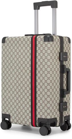 VH&GRED 2-Piece Luggage Set (20" Carry-On & 24" Checked) with Dual Spinner Wheels | Premium Leather, TSA-Approved Lock in Kuwait