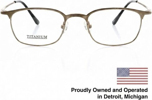 Optical Eyewear - Rectangle Shape, Titanium Full Rim Frame - for Women or Men Prescription Eyeglasses RX in Saudi Arabia