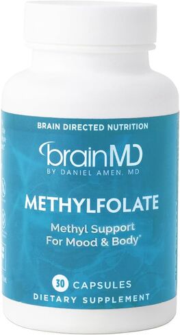 BRAINMD Dr Amen Methylfolate - 30 Capsules - Potent Mood Support - Gluten Free - 30 Servings in Saudi Arabia
