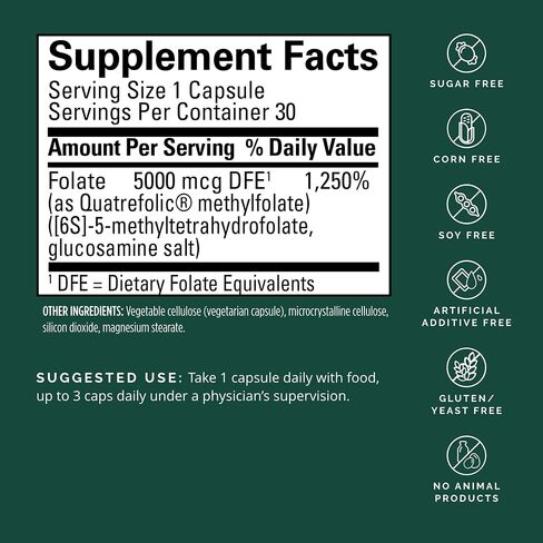 BRAINMD Dr Amen Methylfolate - 30 Capsules - Potent Mood Support - Gluten Free - 30 Servings in Saudi Arabia