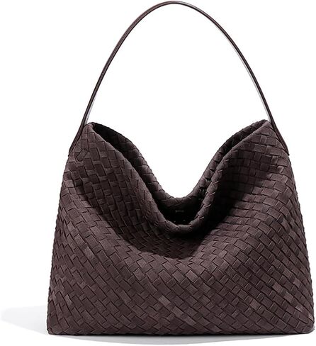JYG Women's Braided Suede Tote Bags Slouchy Shoulder Bag Trendy Crescent Satchel Purse 2025 in Saudi Arabia