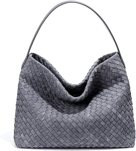 JYG Women's Braided Suede Tote Bags Slouchy Shoulder Bag Trendy Crescent Satchel Purse 2025 in Saudi Arabia