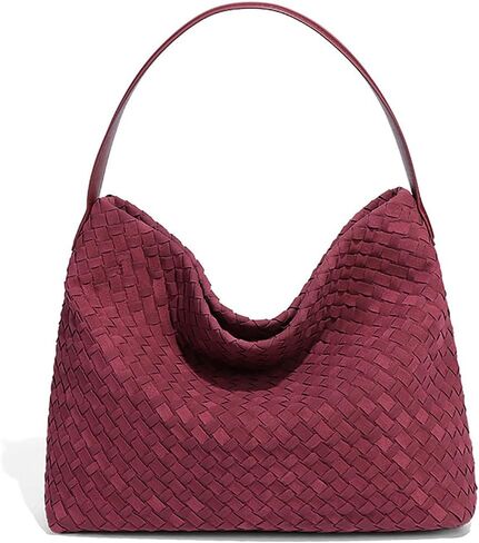 JYG Women's Braided Suede Tote Bags Slouchy Shoulder Bag Trendy Crescent Satchel Purse 2025 in Saudi Arabia