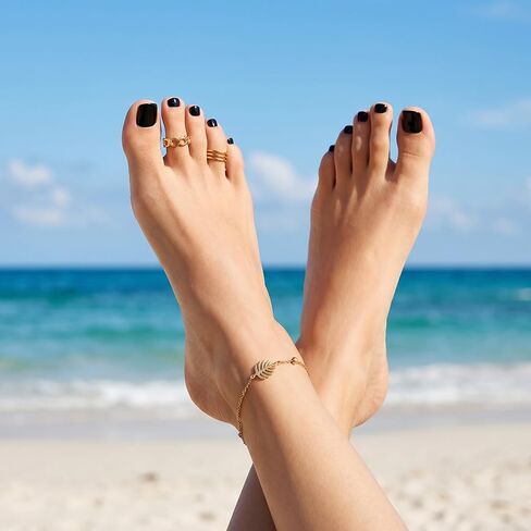 Tyqour Gold Toe Rings for Women Non Tarnish 12 Pcs Gold Toe Ring Adjustable Open Rings for Women Copper Durable Summer Beach Foot Jewelry in Saudi Arabia