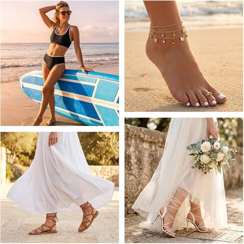 Tyqour Gold Toe Rings for Women Non Tarnish 12 Pcs Gold Toe Ring Adjustable Open Rings for Women Copper Durable Summer Beach Foot Jewelry in Saudi Arabia