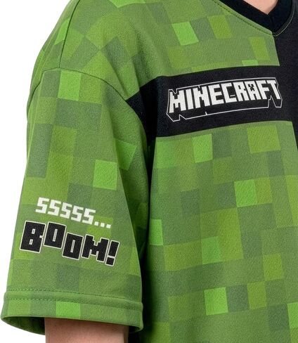 Minecraft Shirt, Oversized Soccer Shirts For Boys, Creeper Kids Soccer Jersey, Gamer Shirt in Kuwait