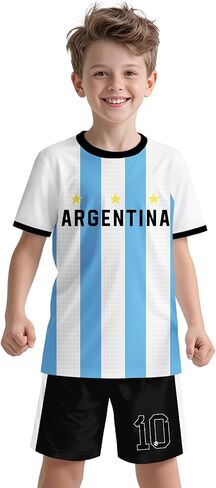 Kids Soccer Jerseys Boys Girls Football Jersey Outfits Training Uniforms Athletic Jersey 4-12 Years in Saudi Arabia