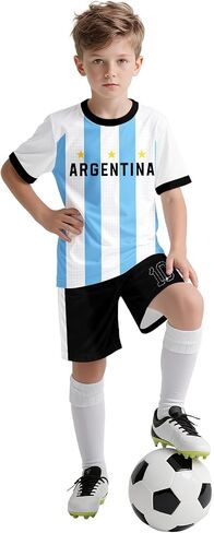 Kids Soccer Jerseys Boys Girls Football Jersey Outfits Training Uniforms Athletic Jersey 4-12 Years in Saudi Arabia