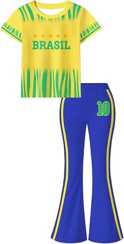 Kids Soccer Jerseys Boys Girls Football Jersey Outfits Training Uniforms Athletic Jersey 4-12 Years in Saudi Arabia