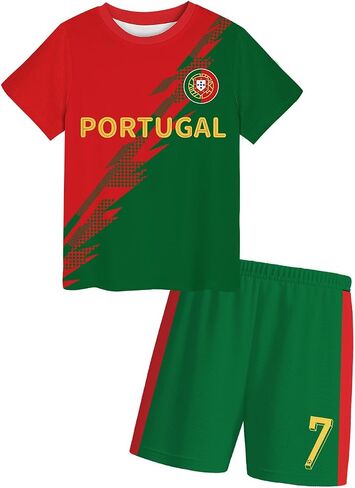 Kids Soccer Jerseys Boys Girls Football Jersey Outfits Training Uniforms Athletic Jersey 4-12 Years in Saudi Arabia
