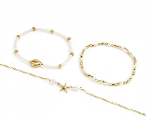 14K Silver/Gold Plated Anklet for Women – Trendy Waterproof Cuban Link Chain with Twist Satellite Beads, Dainty Non-Tarnish Adjustable Ankle Bracelet, Summer Beach Mothers Day Gifts in Saudi Arabia