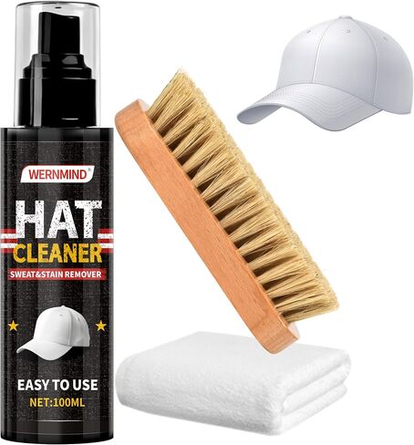 Hat Cleaner Baseball Caps Removes Dirt Stains Hat Cleaning Kit Saver Cowboy Caps Brush & Microfiber Cloth in Saudi Arabia