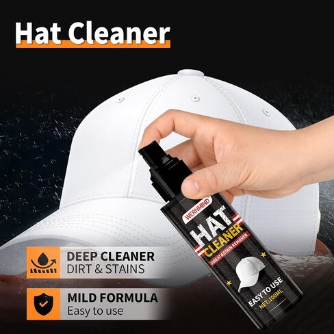 Hat Cleaner Baseball Caps Removes Dirt Stains Hat Cleaning Kit Saver Cowboy Caps Brush & Microfiber Cloth in Saudi Arabia