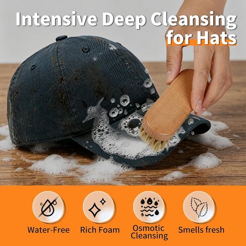 Hat Cleaner Baseball Caps Removes Dirt Stains Hat Cleaning Kit Saver Cowboy Caps Brush & Microfiber Cloth in Saudi Arabia