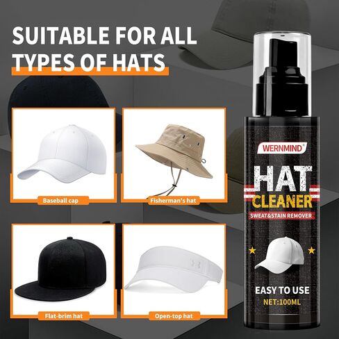 Hat Cleaner Baseball Caps Removes Dirt Stains Hat Cleaning Kit Saver Cowboy Caps Brush & Microfiber Cloth in Saudi Arabia