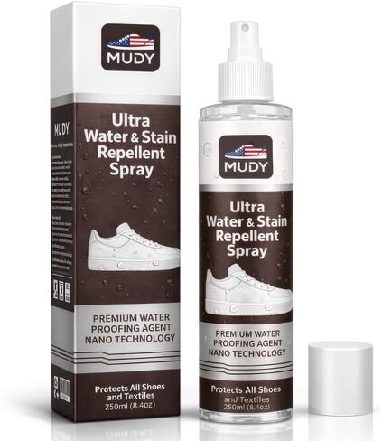 MUDY Suede Protector Spray,Shoe Protector Spray, Water and Stain Repellent, Waterproof Nano Protection for Sneaker, Leather, Nubuck, Canvas, Textiles, Bags in Saudi Arabia