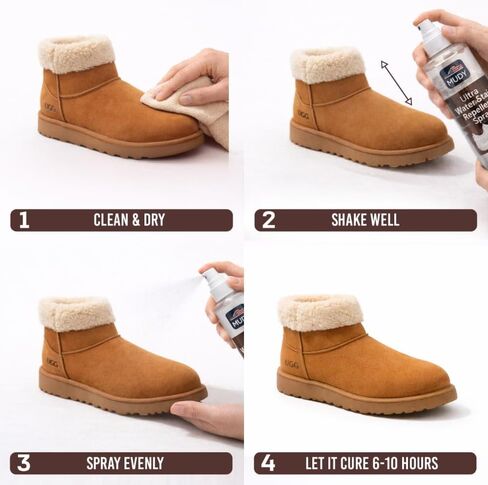 MUDY Suede Protector Spray,Shoe Protector Spray, Water and Stain Repellent, Waterproof Nano Protection for Sneaker, Leather, Nubuck, Canvas, Textiles, Bags in Saudi Arabia