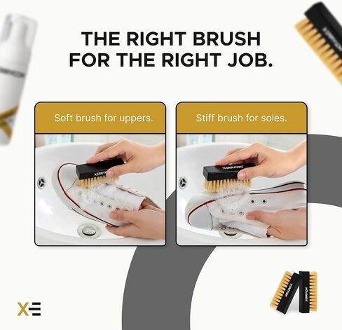 Sneaker Cleaning Kit, Foam Shoe Cleaner with Soft Brush, Stiff Sole Brush & Microfiber Towel in Saudi Arabia