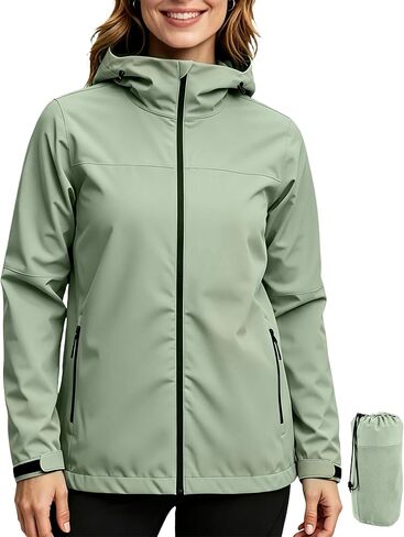 Women's Rain Jacket,Rain Coat,Waterproof Windbreaker With Hood,Lightweight Spring Jacket for Outdoor Cycling Hiking in Saudi Arabia
