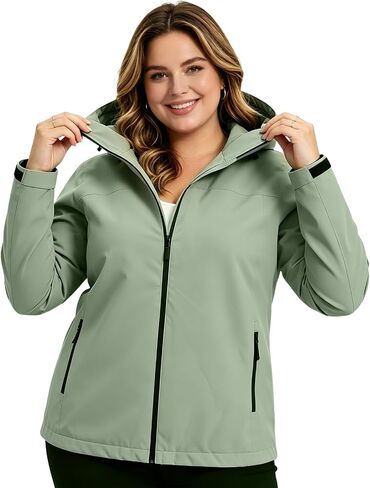 Women's Rain Jacket,Rain Coat,Waterproof Windbreaker With Hood,Lightweight Spring Jacket for Outdoor Cycling Hiking in Saudi Arabia