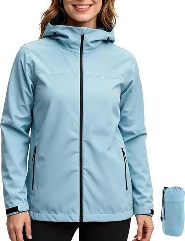 Women's Rain Jacket,Rain Coat,Waterproof Windbreaker With Hood,Lightweight Spring Jacket for Outdoor Cycling Hiking in Saudi Arabia