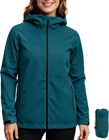 Women's Rain Jacket,Rain Coat,Waterproof Windbreaker With Hood,Lightweight Spring Jacket for Outdoor Cycling Hiking in Saudi Arabia