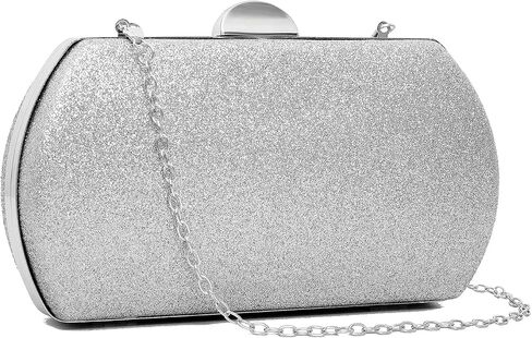 Sparkly Gold Evening Clutch for Women – Glitter Design with Chain Strap, Elegant Handbag for Wedding Party in Saudi Arabia