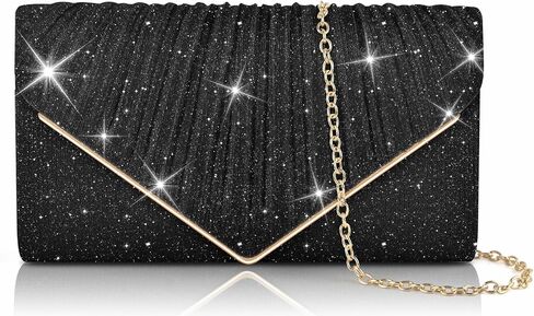 PACETAP Shiny Clutch Purses for Women, Sequin Envelope Evening Bag Handbags with Chain, Fashion Sparkly Purse for Formal Dressy Wedding Cocktail Prom Party(Champagne) in Kuwait