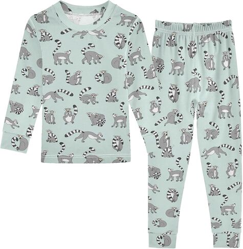 2-Piece Pajamas Sleepwear, Unisex Long-Sleeve PJ Sets in Saudi Arabia