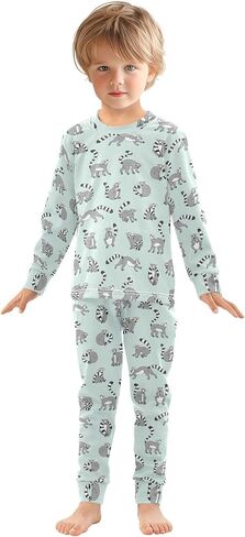 2-Piece Pajamas Sleepwear, Unisex Long-Sleeve PJ Sets in Saudi Arabia